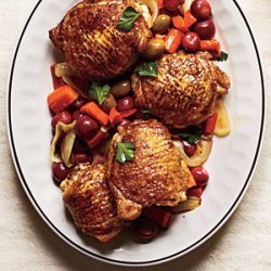 Roasted Moroccan-Spiced Grapes and Chicken recipe