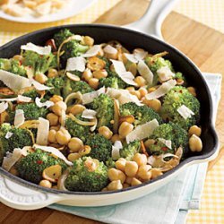 Sauteed Chickpeas with Broccoli and Parmesan recipe