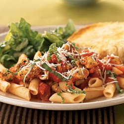 Penne and Chicken Tenderloins with Spiced Tomato Sauce recipe