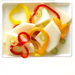 Pickled Jicama, Ginger, and Summer Peppers recipe