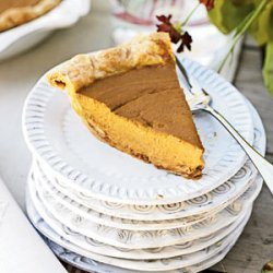 Pumpkin and Caramelized-Pecan Pie recipe