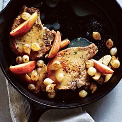 Pork Chops with Roasted Apples and Onions recipe
