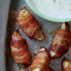 Bacon-Wrapped Potatoes with Queso Blanco Dip recipe