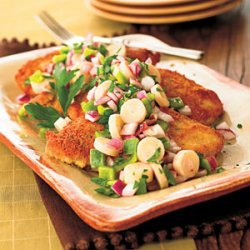 Crisp Chicken with Hearts of Palm Salad recipe
