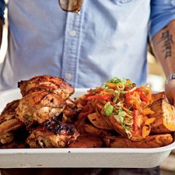 Marinated Chicken Thighs with Sweet Potato recipe