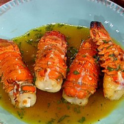 Grilled Lobster Tails with a Ruby Red Grapefruit and Tarragon Vinaigrette recipe