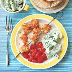 Broiled Greek Chicken with Pitas recipe