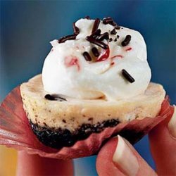 Mini Peppermint and Chocolate Chip Cheesecakes recipe