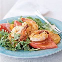 Shrimp, Tomato, and Watermelon Salad recipe