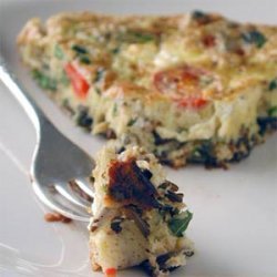 Wild Rice, Asparagus, and Goat Cheese Frittata recipe