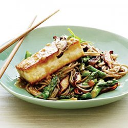 Soba Noodles with Miso-Glazed Tofu and Vegetables recipe
