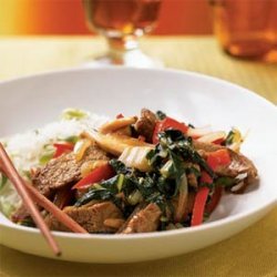 Steak, Shiitake, and Bok Choy Stir-Fry recipe