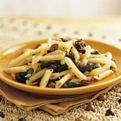 Pasta with Beet Greens and Raisins recipe