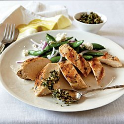 Grilled Chicken with Mint and Pine Nut Gremolata recipe
