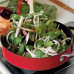 Spinach-Endive Salad With Warm Vinaigrette recipe