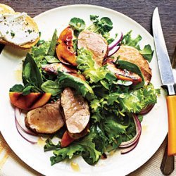 Pork Tenderloin Salad and Grilled Nectarines recipe