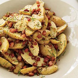 Warm Potato Salad with Pancetta and Brown Butter Dressing recipe