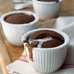 Rich Chocolate Souffle Cakes with Crème Anglaise recipe