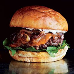 Cheddar Cheeseburgers with Caramelized Shallots recipe