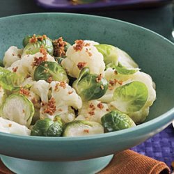 Crumb-Topped Brussels Sprouts and Cauliflower recipe