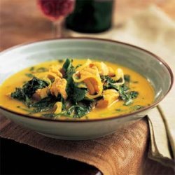 Thai Coconut-Curried Salmon with Greens recipe
