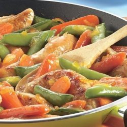 Skillet-Glazed Baby Carrots and Sugar Snap Peas recipe
