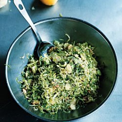 Shaved Brussels Sprout Salad with Fresh Walnuts and Pecorino recipe