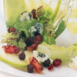 Apple, Roquefort, and Red Leaf Lettuce with Pumpernickel Croutons recipe