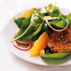 Spinach Salad with Oranges and Warm Goat Cheese recipe