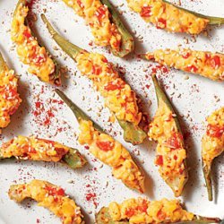 Pimiento Cheese-Stuffed Pickled Okra recipe