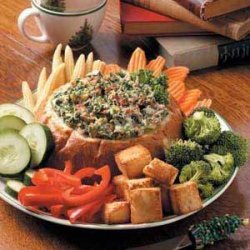 Baked Spinach Dip in Bread recipe
