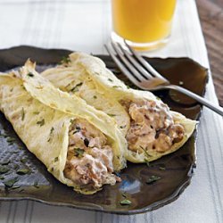 Egg Crepes with Sausage recipe