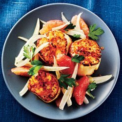 Seared Scallops with Fennel and Grapefruit Salad recipe