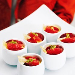 Honey Custards with Blood Oranges and Candied Lemon recipe