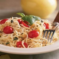 Pasta with Herbed Goat Cheese and Cherry Tomatoes recipe