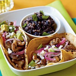 Chicken Carne Asada Tacos with Pickled Onions recipe