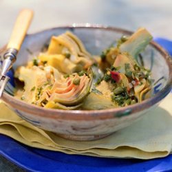 Braised Artichokes with Capers and Parsley recipe