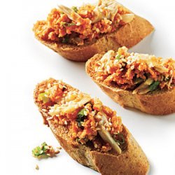 Crab Toast with Carrot and Scallion recipe