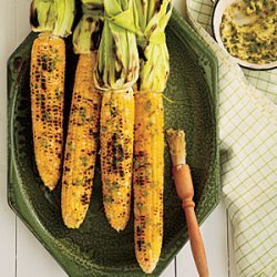 Grilled Corn on the Cob with Roasted Jalapeño Butter recipe