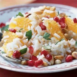 Orange-Basmati Salad with Pine Nuts and Pomegranate Seeds recipe