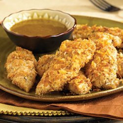 Oven  Fried  Chicken Fingers with Honey-Mustard Dipping Sauce recipe