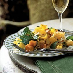 Pappardelle with Roasted Winter Squash, Arugula, and Pine Nuts recipe