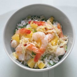 Pineapple Shrimp with Scallion Rice recipe