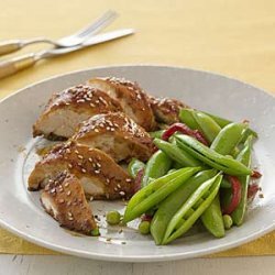 Hoisin-Glazed Chicken With Sugar Snap Peas recipe