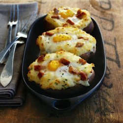 Baked-Potato Eggs recipe