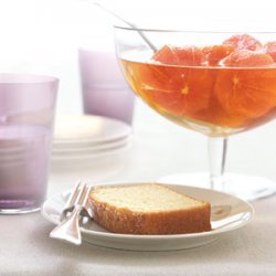 Boozy Clementines with Pound Cake recipe