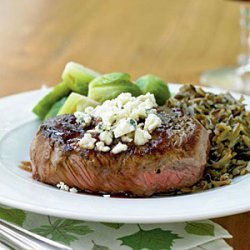Beef Tenderloin Steaks with Port Reduction and Blue Cheese recipe