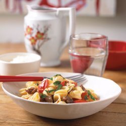 Pasta with Sausage and Red Bell Pepper recipe