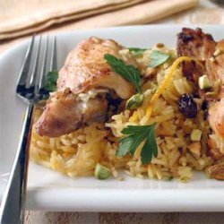 Shireen Palow (Afghan Orange Rice with Chicken) recipe