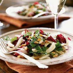 Fennel, Parsley, and Radicchio Salad with Pine Nuts and Raisins recipe